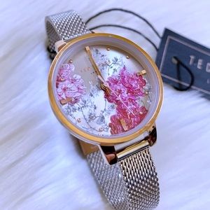 Ted Baker London Kate Mesh Band Floral Watch